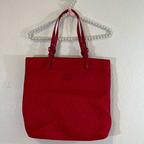 Michael Kors Handbags - Michael Kors Cherry Red Neoprene Large Tote Purse